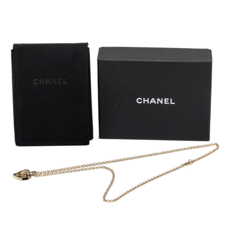 CC Gold Plated Heart Pendant Necklace - Image 5