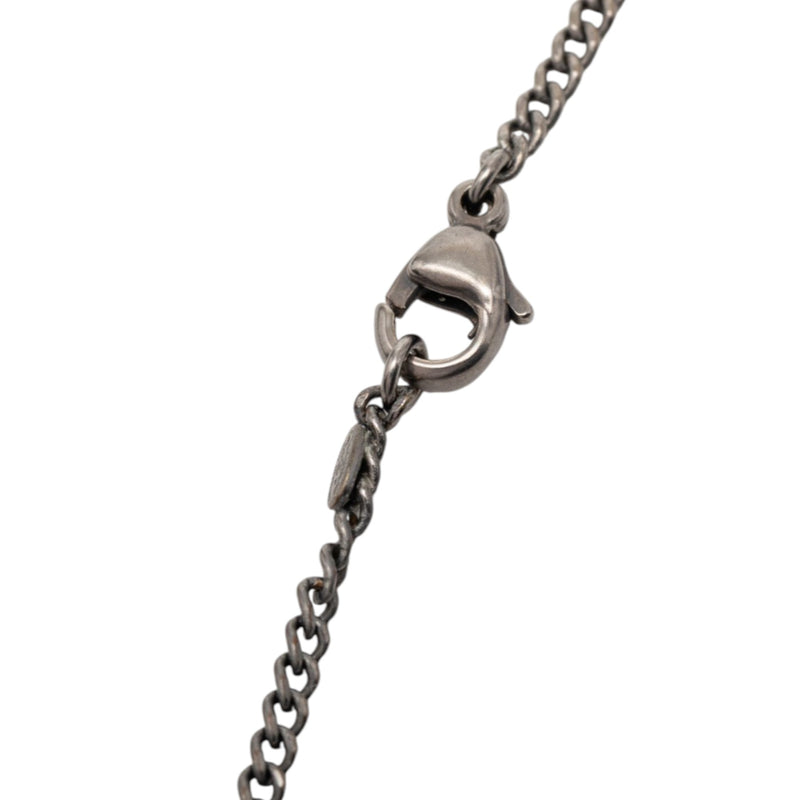 CC Silver Plated Quilted Dog Tag Pendant Necklace - Image 4