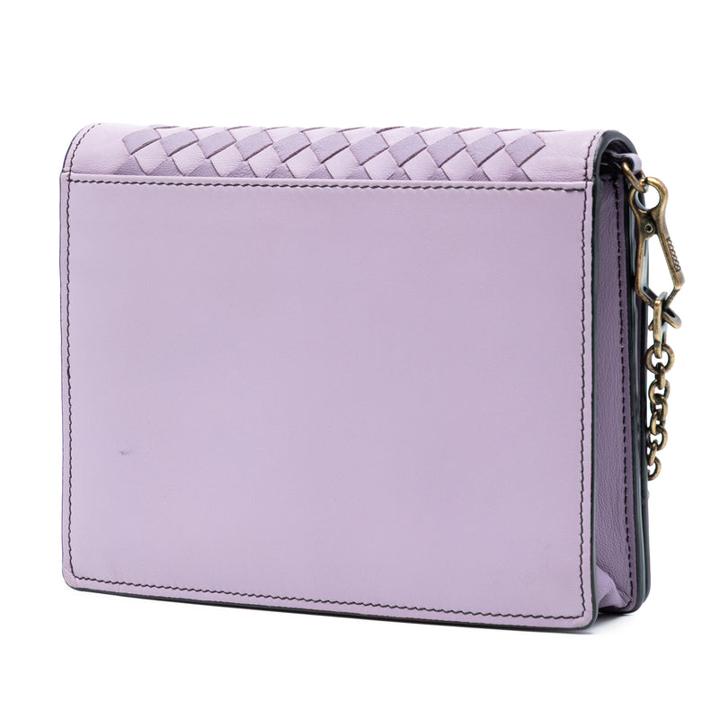 Nappa Intrecciato Studded Wallet on Chain - Image 2