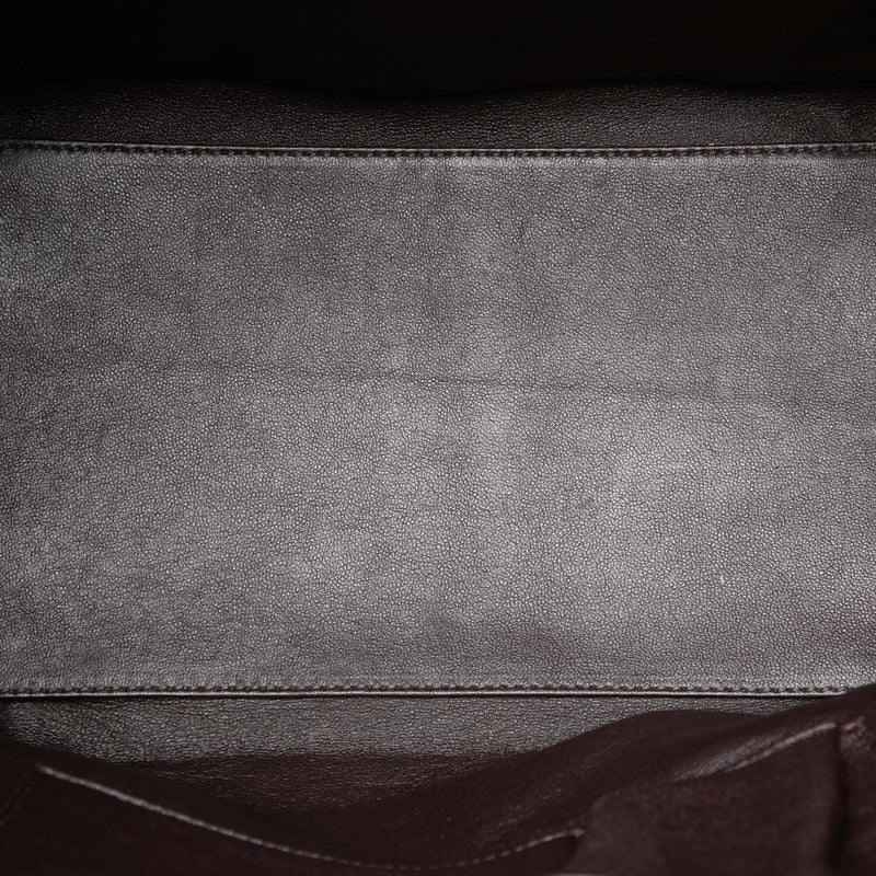 Mini Tricolor Canvas and Leather Luggage Tote - Image 4