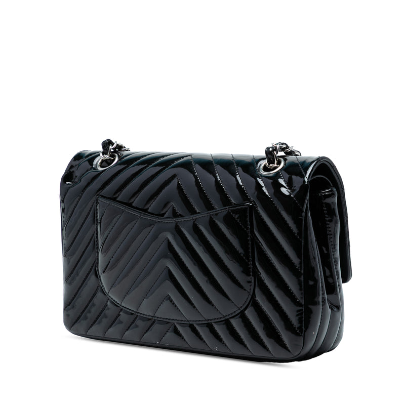 Medium Classic Chevron Patent Double Flap - Image 2