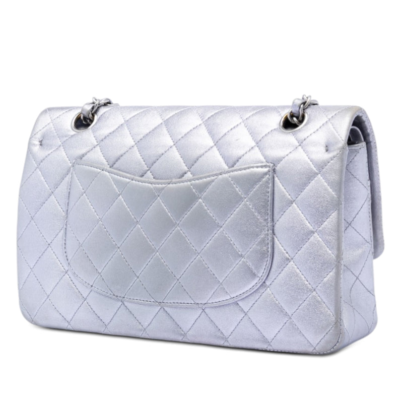 Medium Classic Metallic Lambskin Double Flap - Image 2