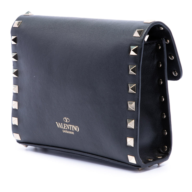 Small Vitello Monochrome Rockstud Flap Crossbody - Image 2