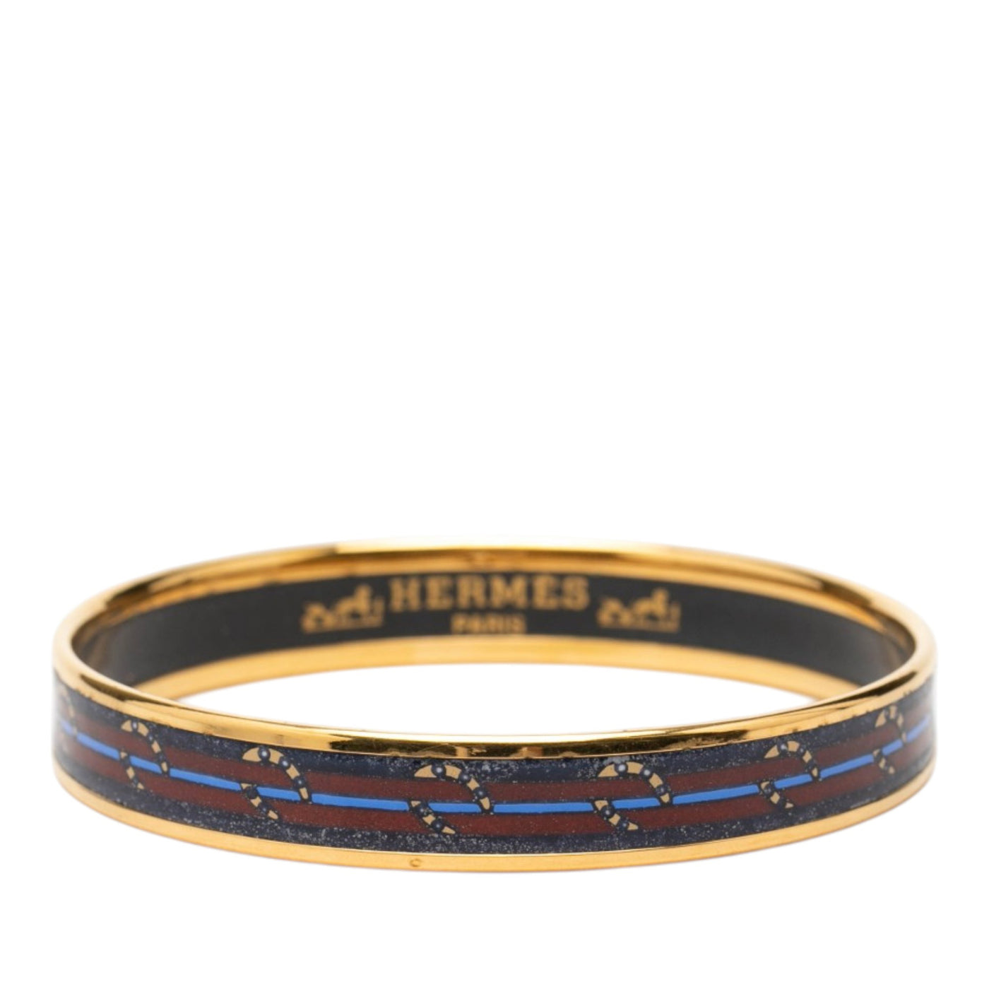 Narrow Horse Horseshoe Cloisonne Enamel Bangle 62 - Image 1