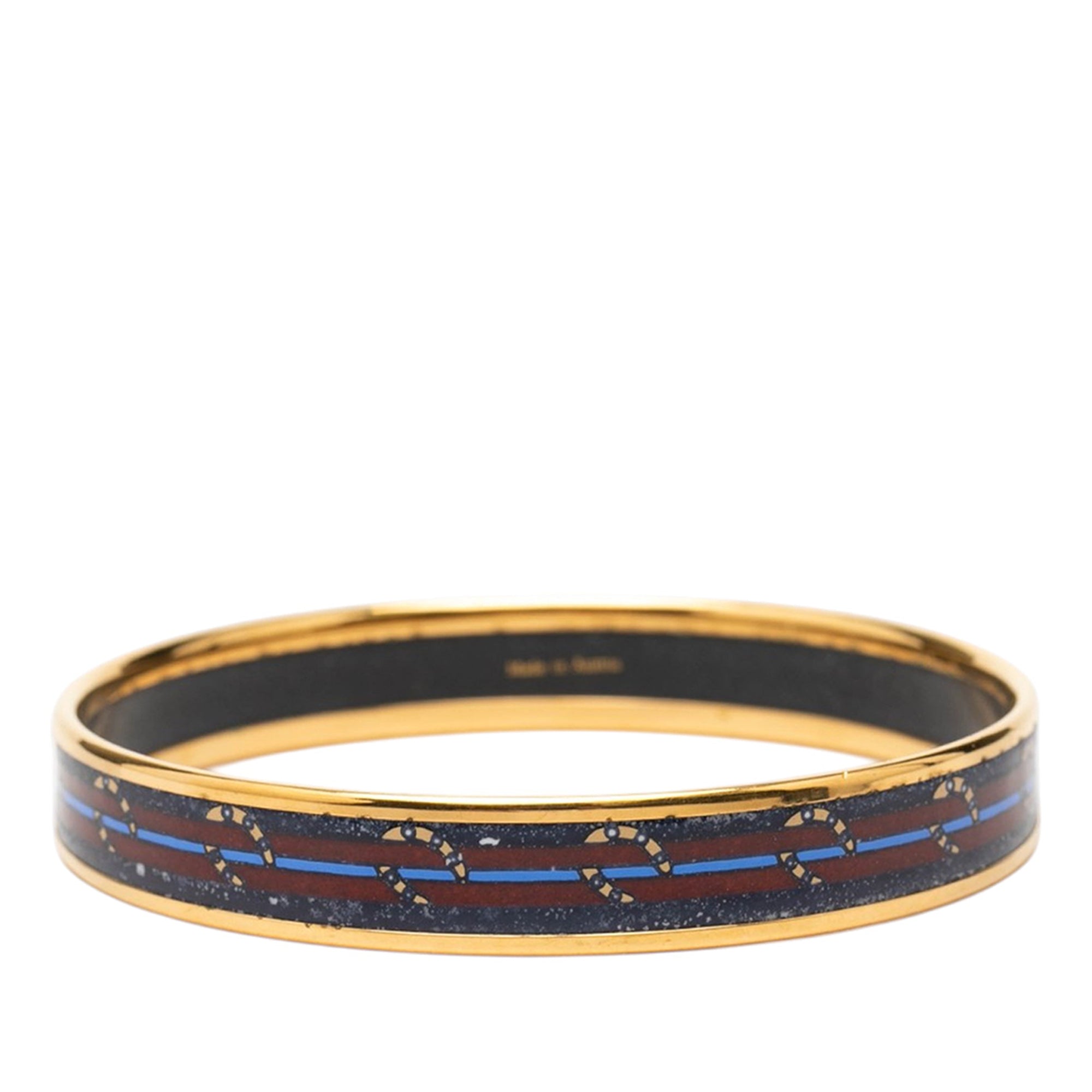 Narrow Horse Horseshoe Cloisonne Enamel Bangle 62 - Image 3