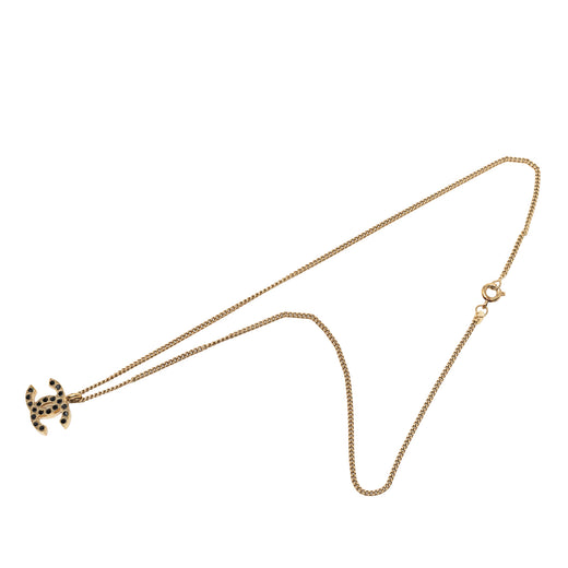 CC Gold Plated Strass Pendant Necklace - Image 1