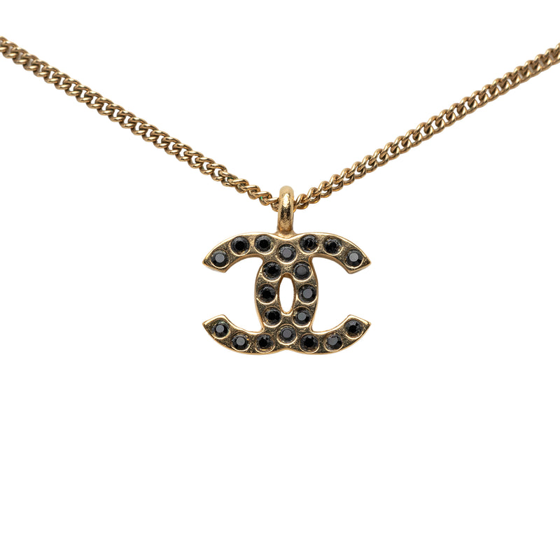 CC Gold Plated Strass Pendant Necklace - Image 2