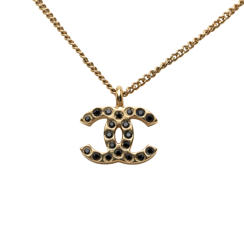 CC Gold Plated Strass Pendant Necklace - Image 3
