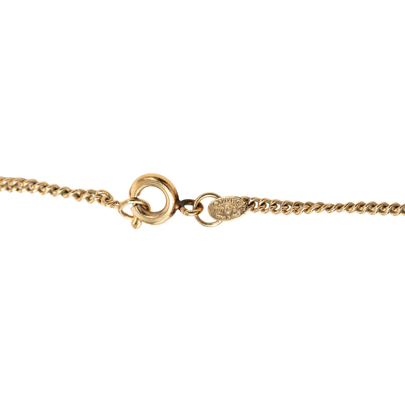 CC Gold Plated Strass Pendant Necklace - Image 4