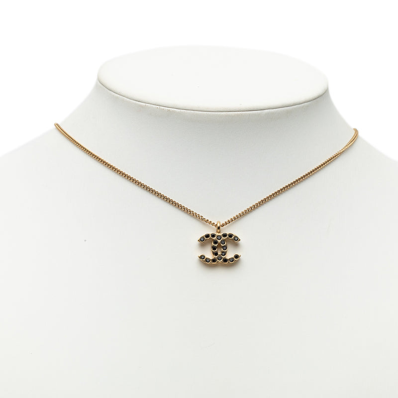 CC Gold Plated Strass Pendant Necklace - Image 6