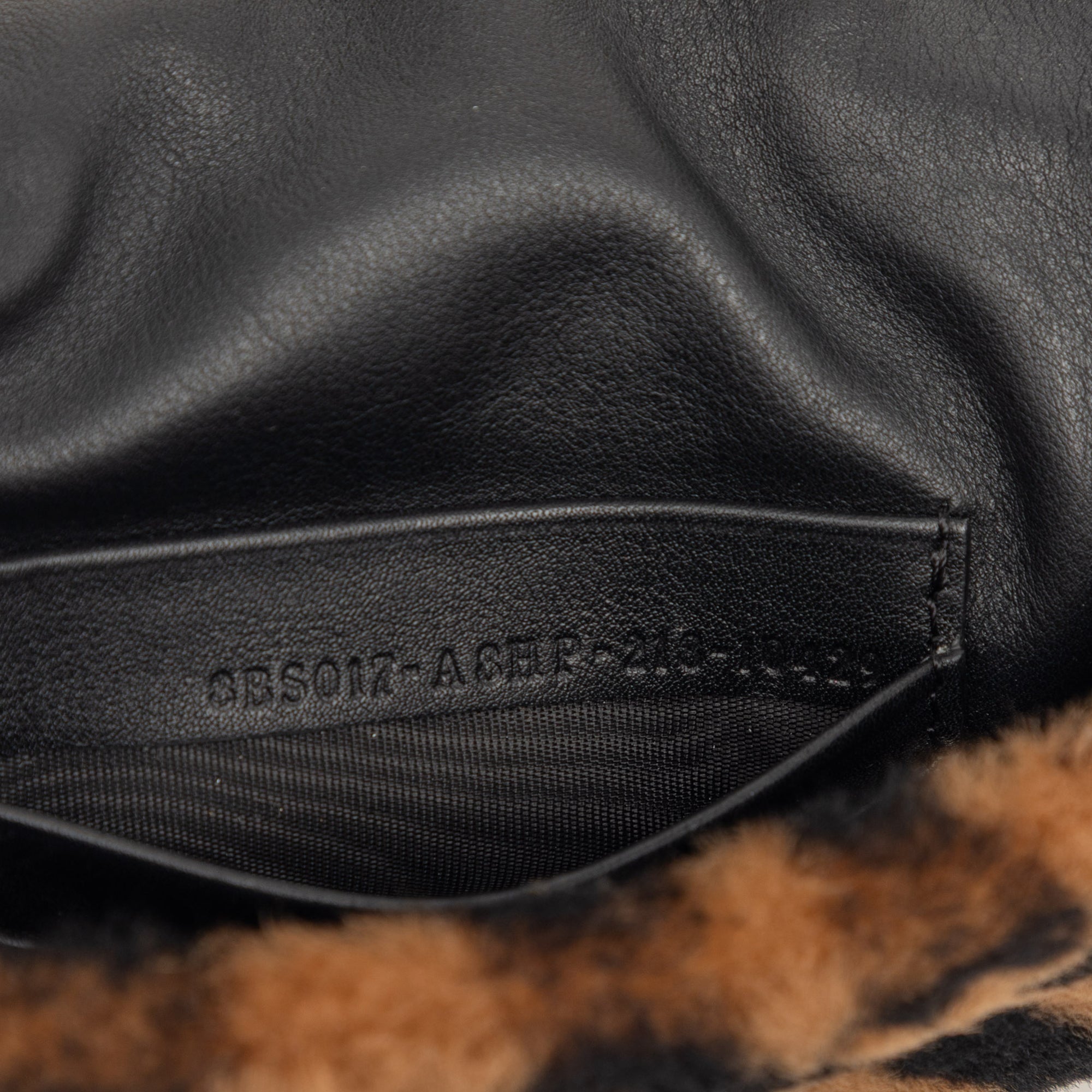 Mini Zucca Shearling Chain Baguette Satchel - Image 6