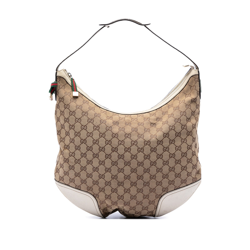 Large GG Canvas Web Princy Hobo
