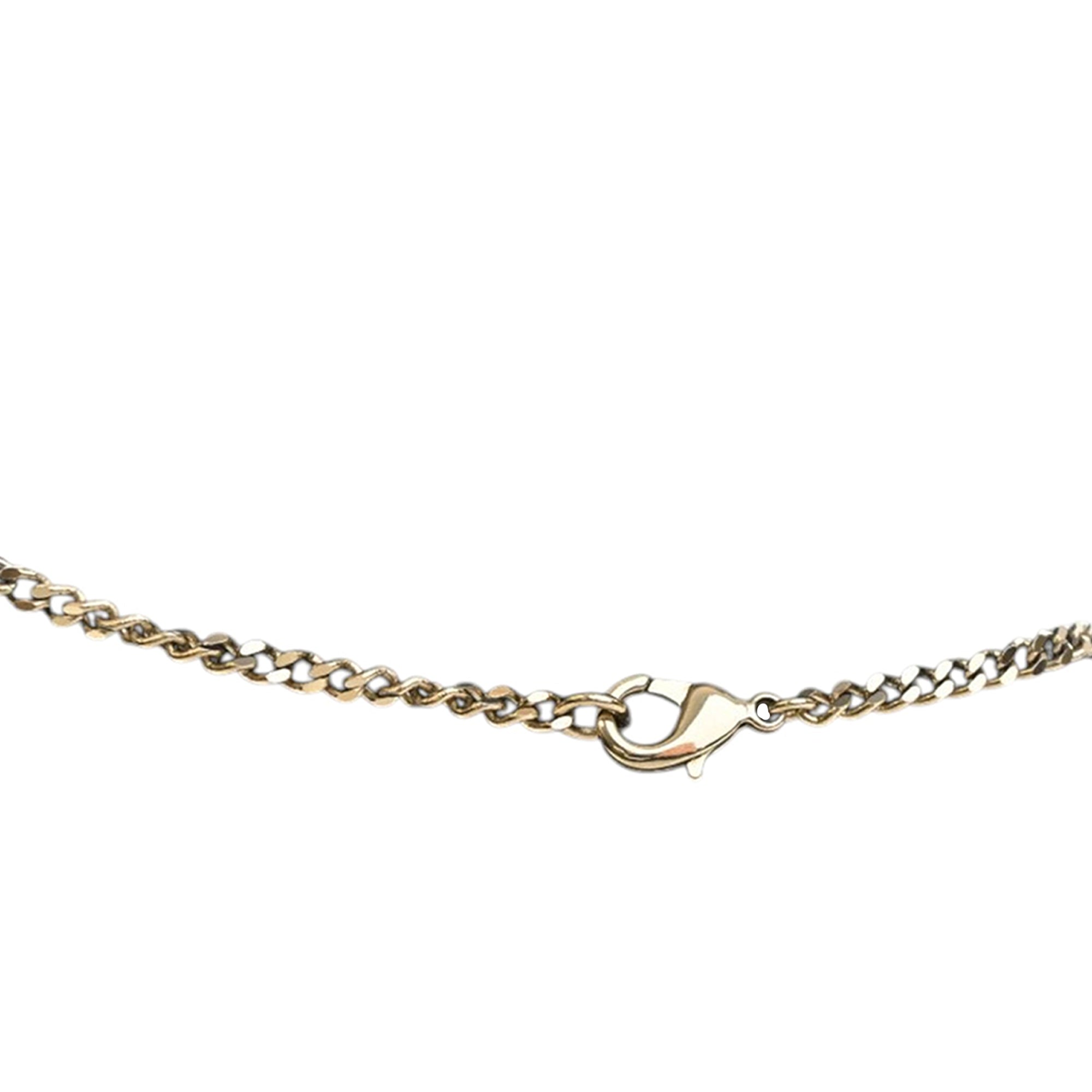 CC Brass and Strass Dog Tag Pendant Necklace - Image 4