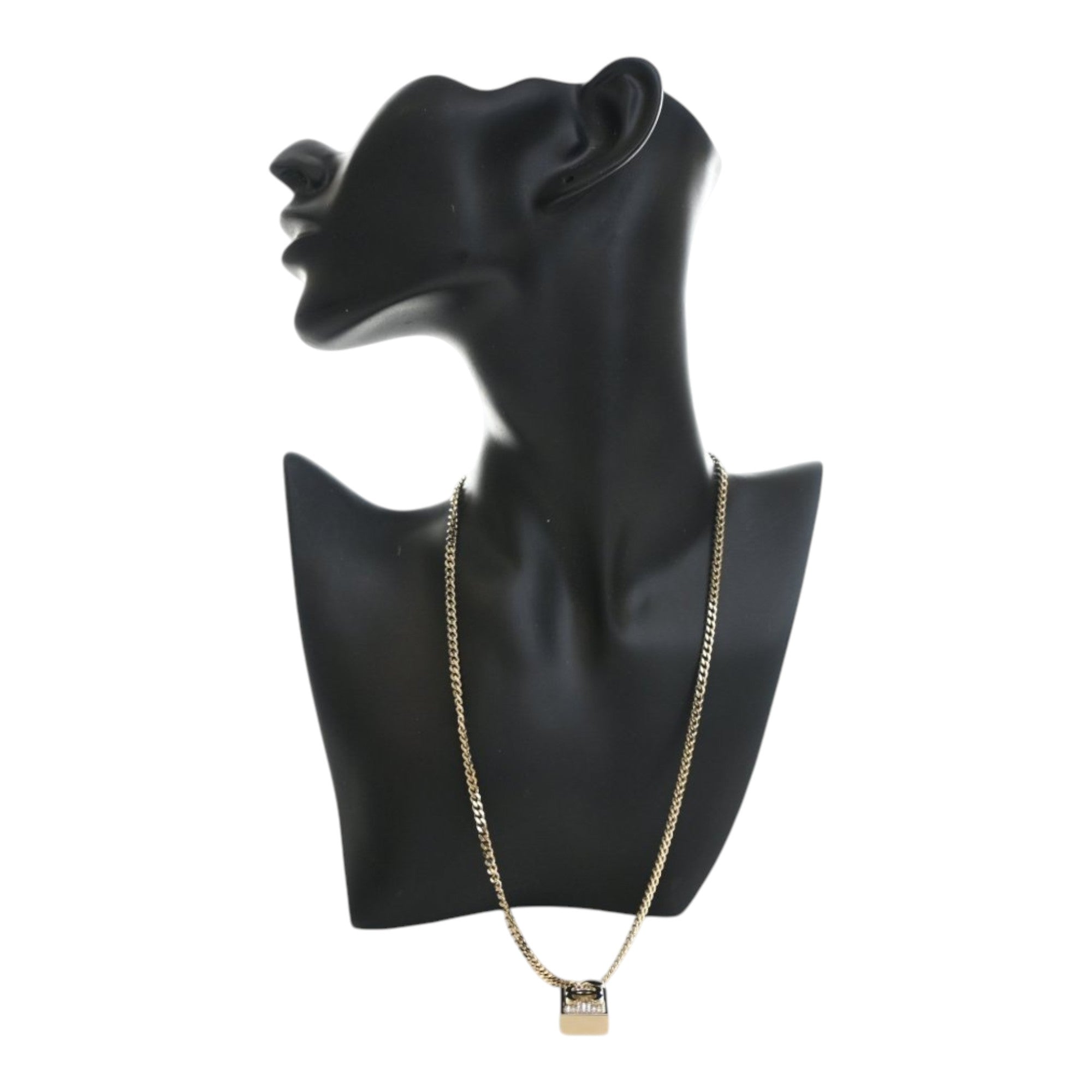 CC Brass and Strass Dog Tag Pendant Necklace - Image 9