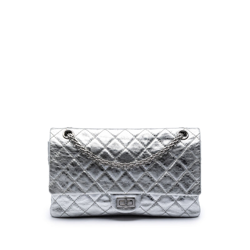 Quilted Metallic Aged Calfskin Reissue 2.55 Double Flap 226