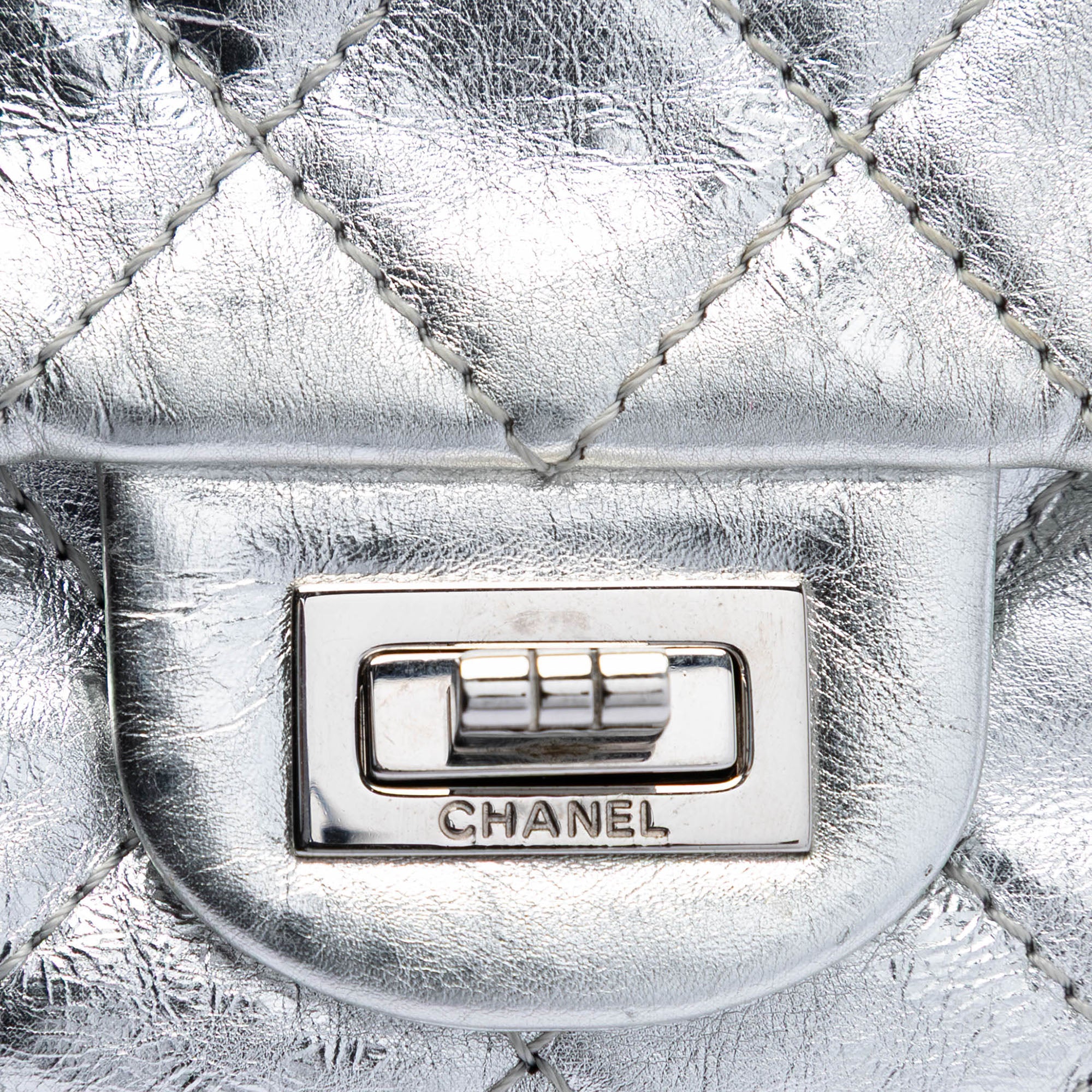 Quilted Metallic Aged Calfskin Reissue 2.55 Double Flap 226 - Image 5