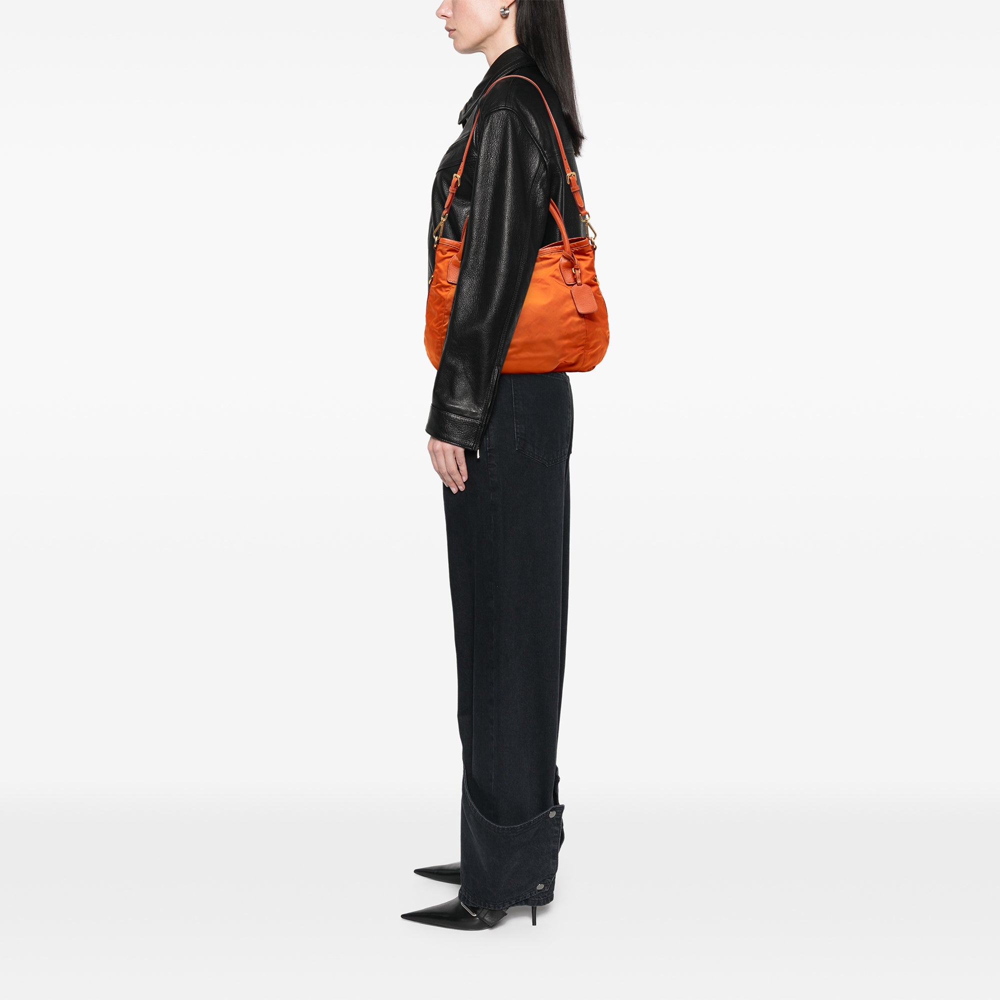 Vitello Daino Trimmed Tessuto Satchel - Image 6
