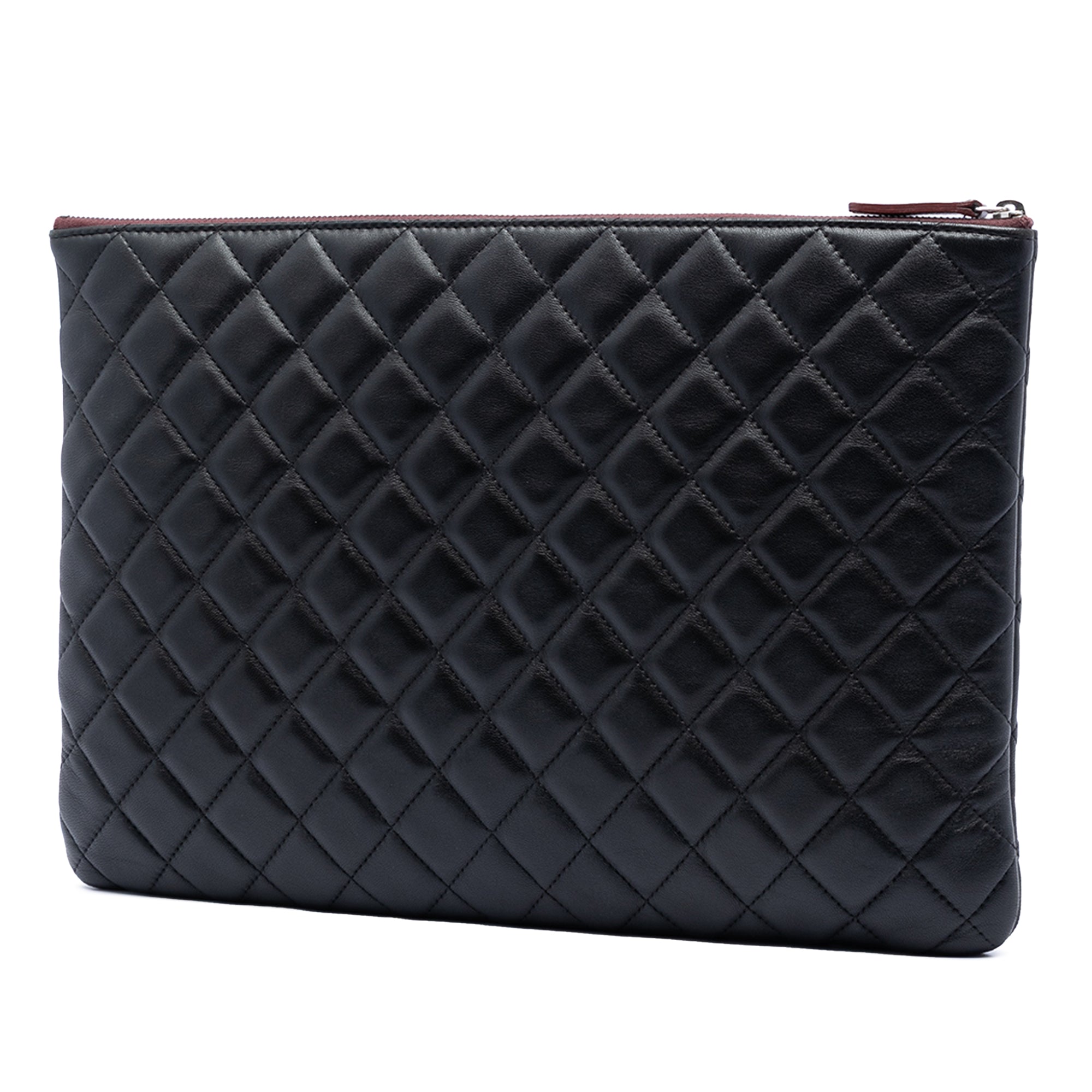 Large Quilted Lambskin O Case Clutch - Image 2