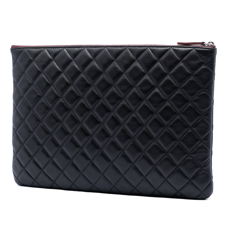 Large Quilted Lambskin O Case Clutch - Image 2