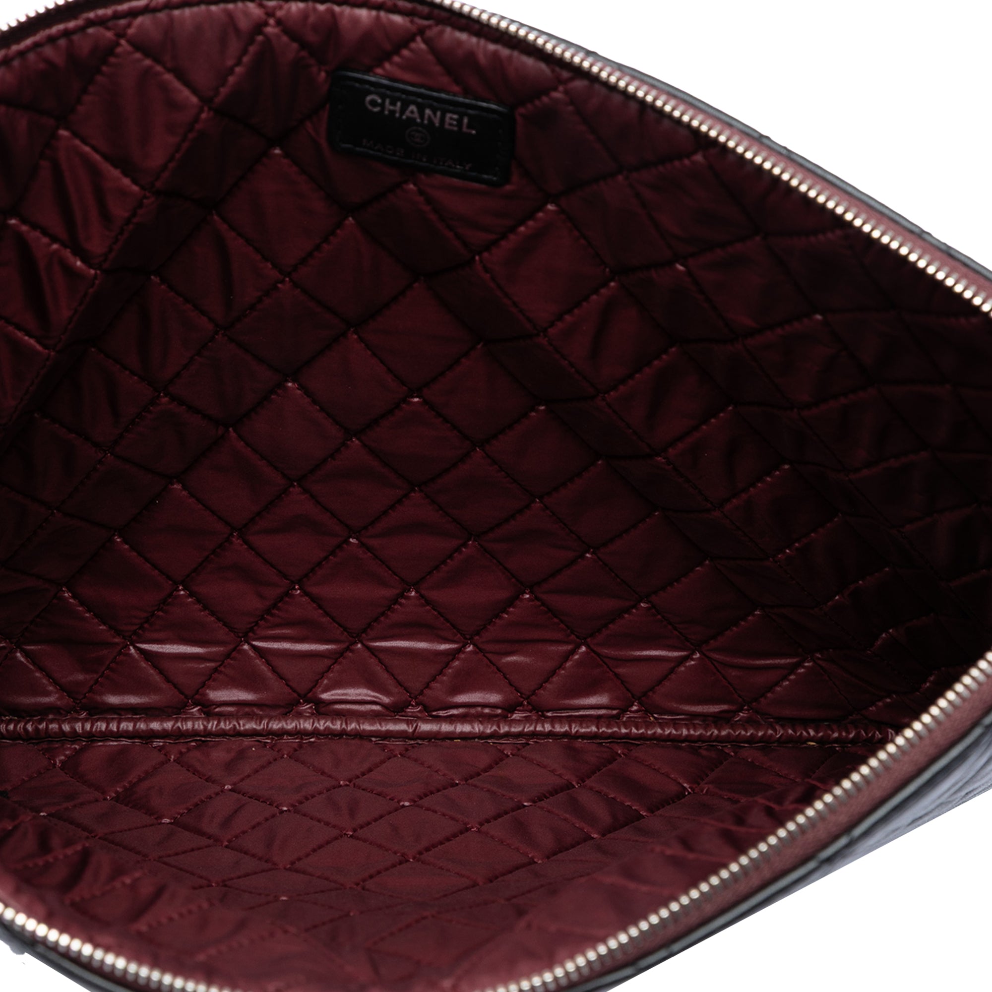 Large Quilted Lambskin O Case Clutch - Image 4