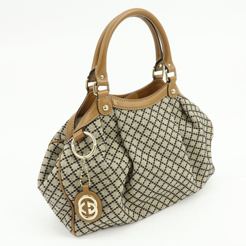Gucci Sukey Microguccissima Leather Beige Canvas Bag