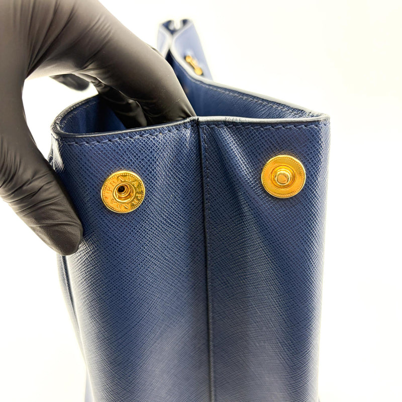 Prada Lux Open Saffiano Leather Blue Bag