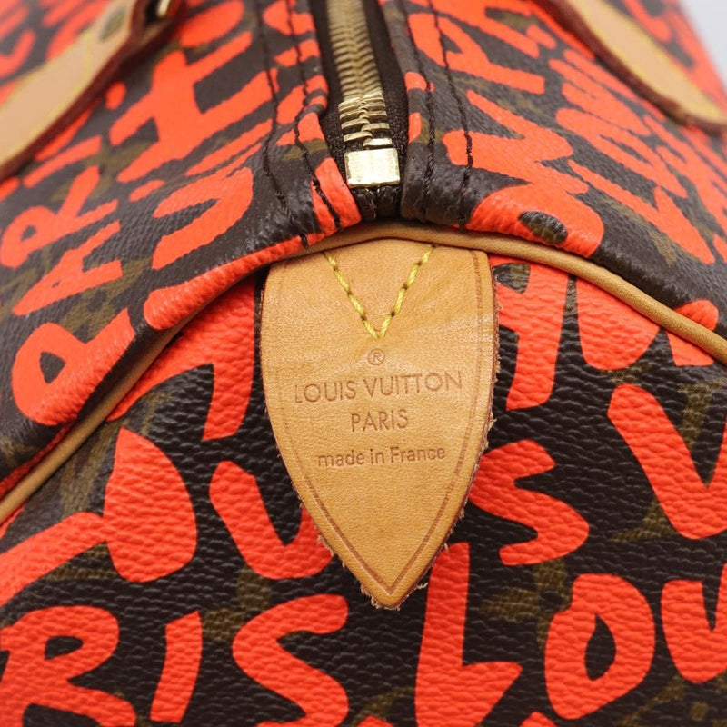 Louis Vuitton Speedy Limited Edition Monogram Graffiti Orange Canvas Bag