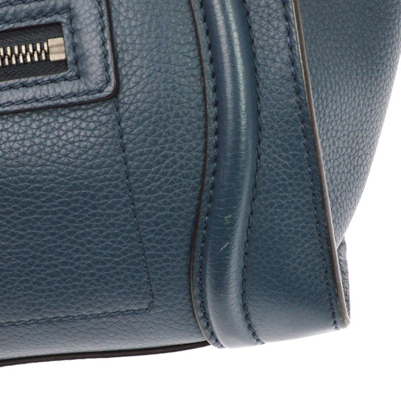 Celine Luggage Grainy Leather Navy Bag