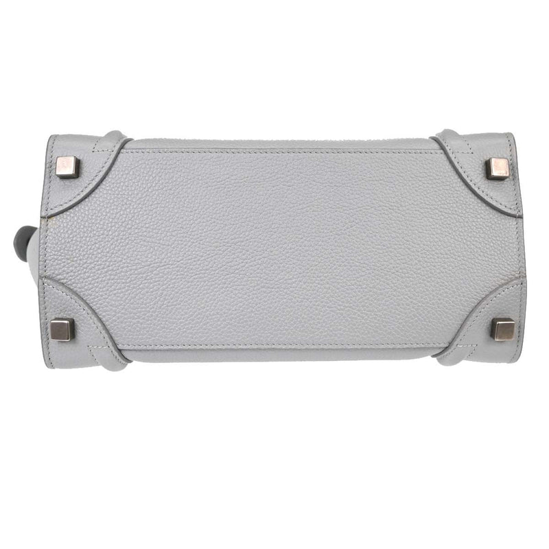 Celine Luggage Grainy Leather Gray Bag