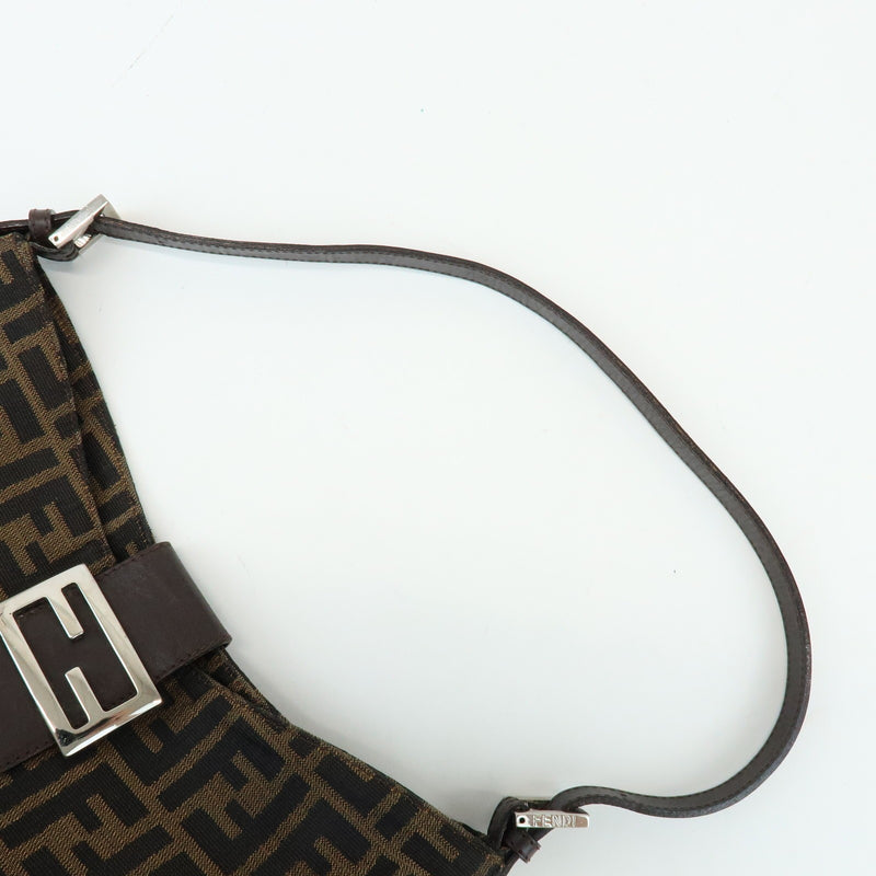 Fendi Flap Hobo Zucca Canvas Brown