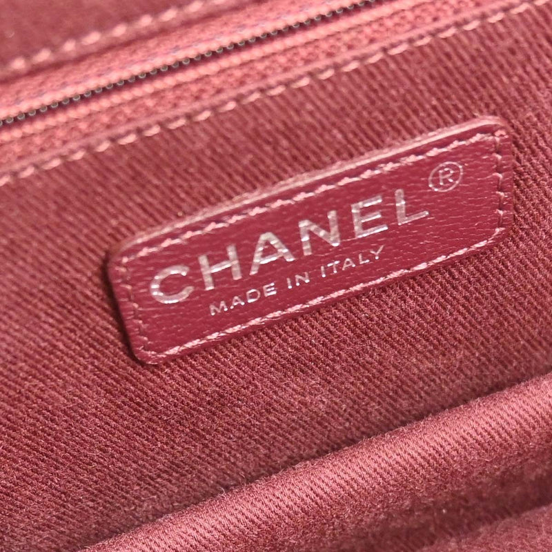 Chanel Paris-Edinburgh Square Flap Caviar 2 Way Black Leather Bag