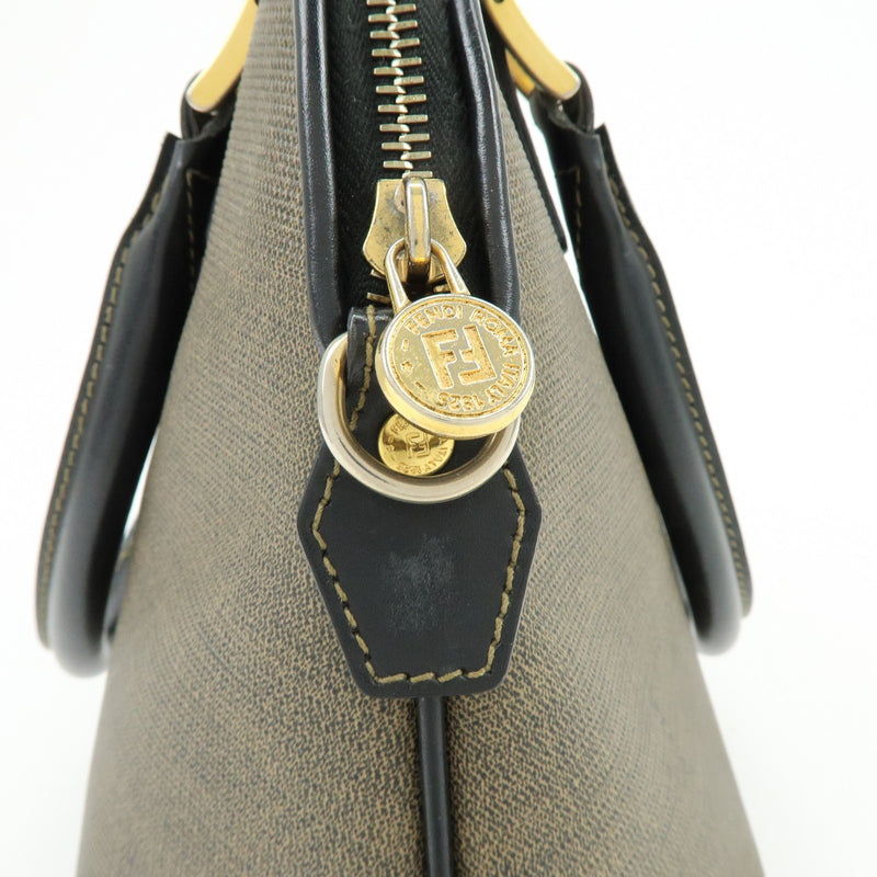 Fendi Vintage Dome Satchel Leather Brown