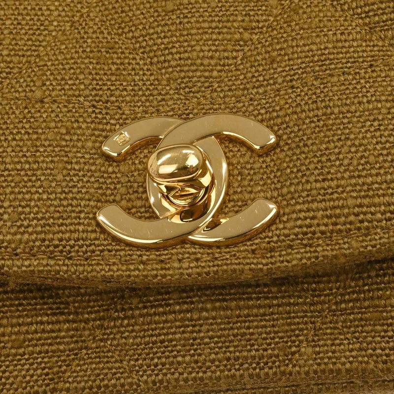 Chanel Vintage Diana Flap Quilted Canvas Brown Bag