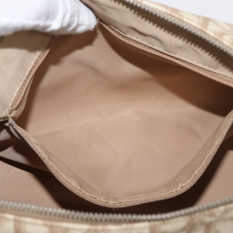 Christian Dior Vintage Trotter Romantique Zip Diorissimo Coated Canvas Beige Bag