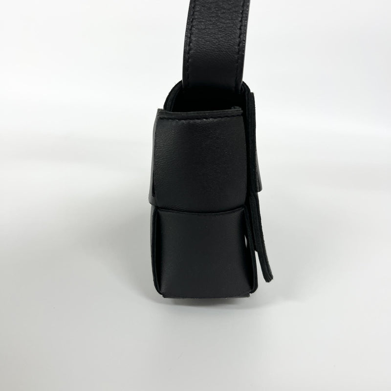 Bottega Veneta Cassette Belt Maxi Intrecciato Leather Black Bag