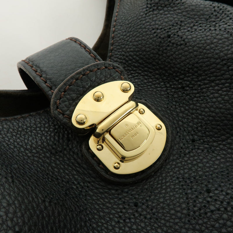 Louis Vuitton L Hobo Mahina Leather Black