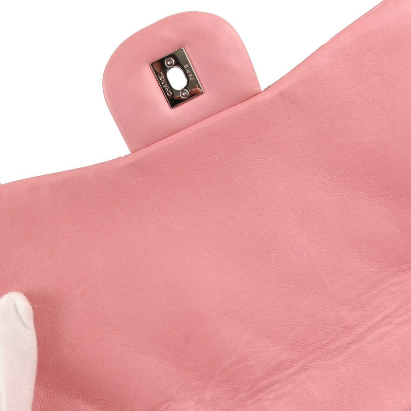Chanel Classic Single Flap Quilted Lambskin Pink Leather Bag