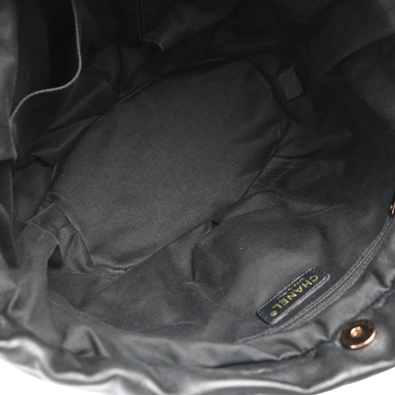 Chanel Cloudy Bundle Bowler Quilted Lambskin Black Leather Bag