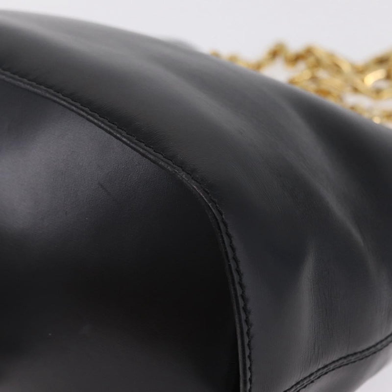Celine Shoulder Leather Black Bag