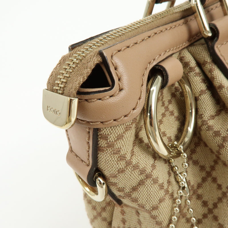 Gucci Sukey Diamante Canvas With Leather Beige Bag