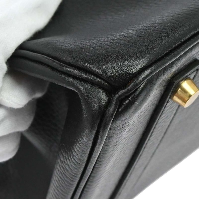 Hermes Birkin Black Ardennes With Gold Hardware Leather Bag