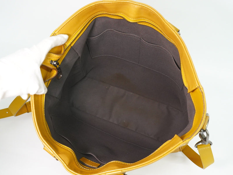 Louis Vuitton Tadao Damier Infini Leather Yellow Bag