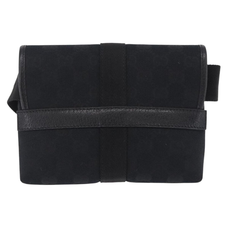 Gucci Buckle Waist Gg Canvas Black Bag