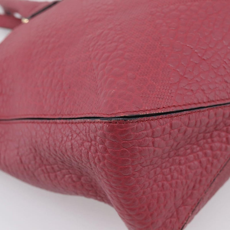 Burberry Clifton Convertible Heritage Grained Leather Red Bag