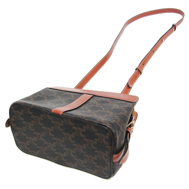 Celine Teen Cabas De France Triomphe Coated Canvas Brown Bag