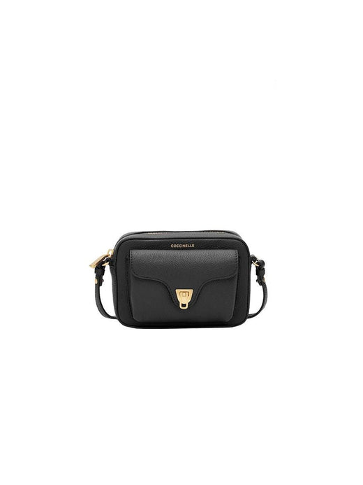 Coccinelle Beat Shoulder Bag — Black Cowhide