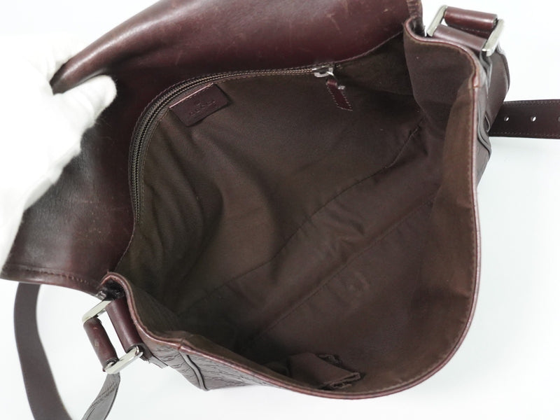 Gucci Flap Messenger Bag (outlet) Guccissima Leather Brown