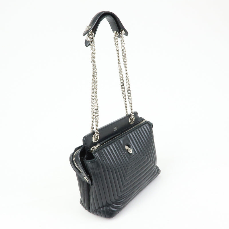 Fendi Dotcom Click Quilted Leather Black Bag