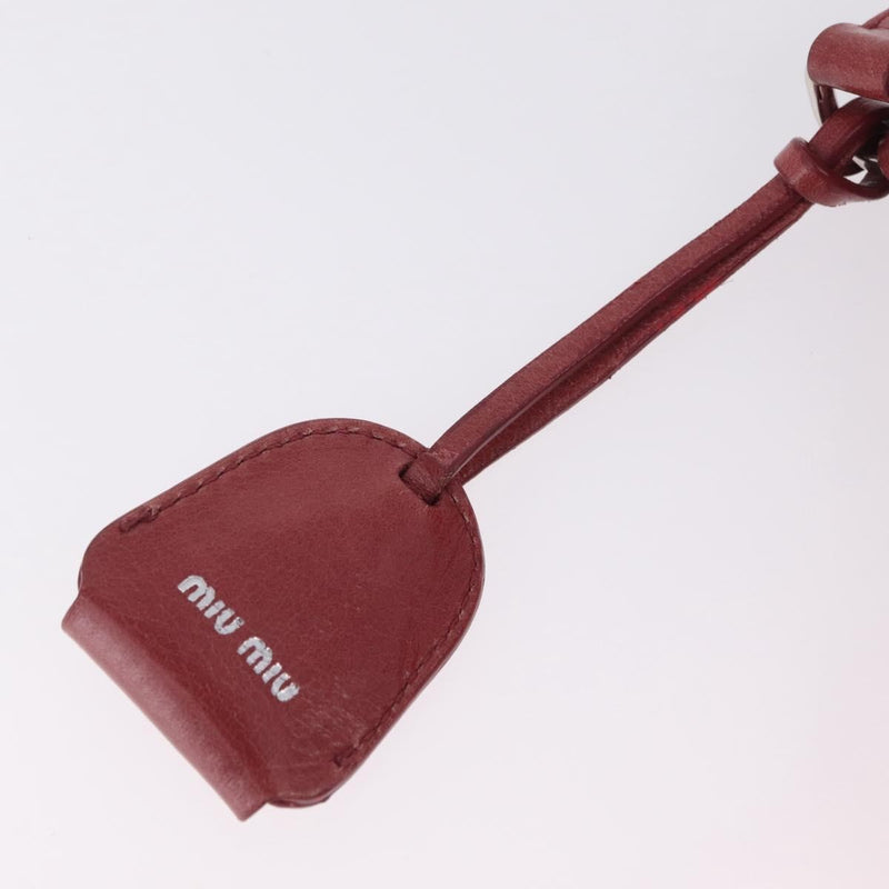 Miu Miu Madras Shoulder Leather Pink Bag