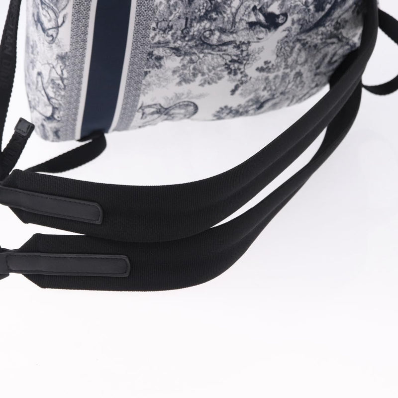 Christian Dior Toile De Jouy Travel Technical Fabric Navy Nylon Bag